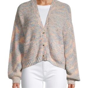BB Dakota by Steve Madden Women's Multicolor Knit Cardigan Sweater